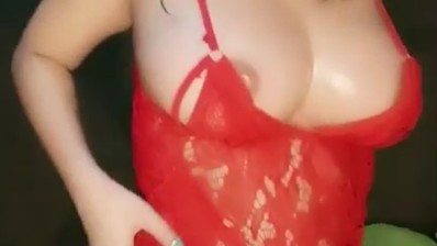 Babyuh Gadis Toge Lingerie Merah Live